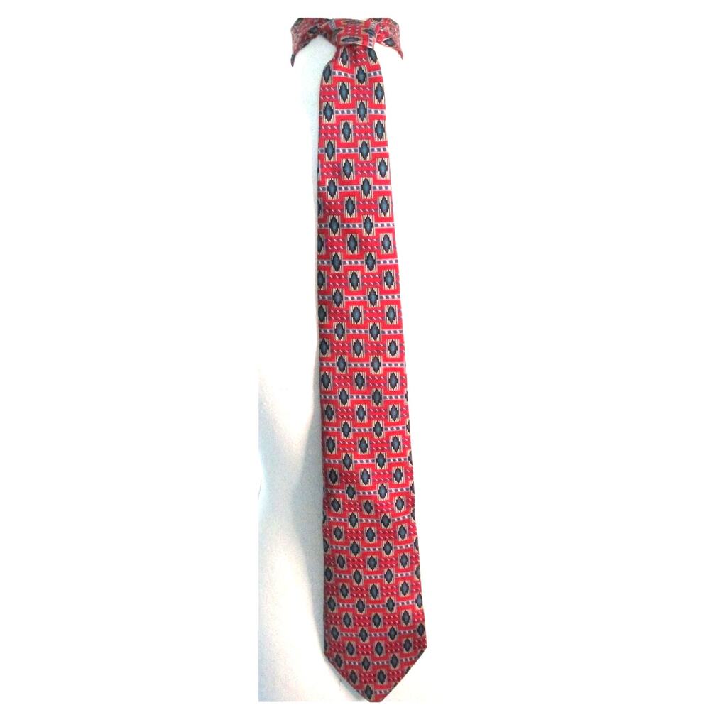 Barbara Blank Men's Red 100% Silk Neck Tie 60" Long